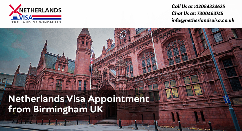 Netherlands visa appointment from Birmingham UK